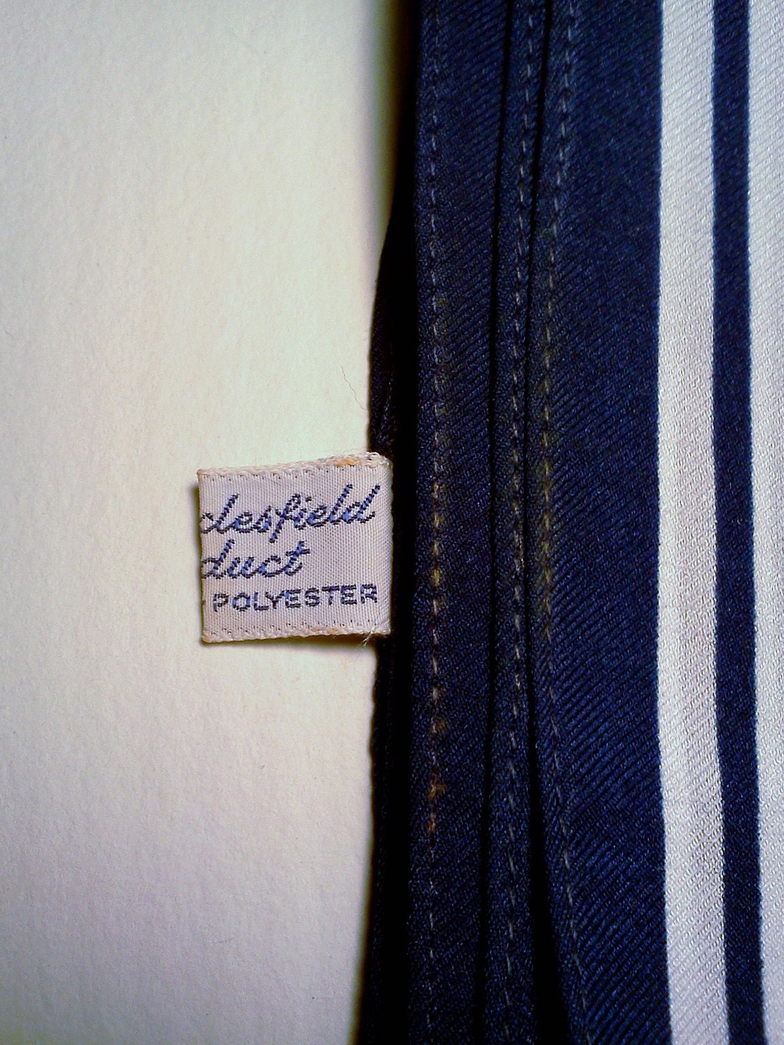 Vintage scarf Nautical Blue and white scarf  A Macclesfield Scarf