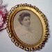 Victorian Oval Brass Portrait Frame and Photograph