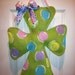 Pretty Polkdot Cross - Burlap Door Hanger