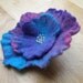 Blue & Pink Felted Poppy Flower brooch