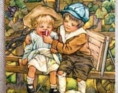 A Friend In Need Is A Friend Indeed: Betsy Ross Bread Company Nursery Rhyme Victorian Advertisement Trading Card