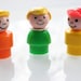 3 Vintage Fisher Price Little People Two Happy Boys and a Girl