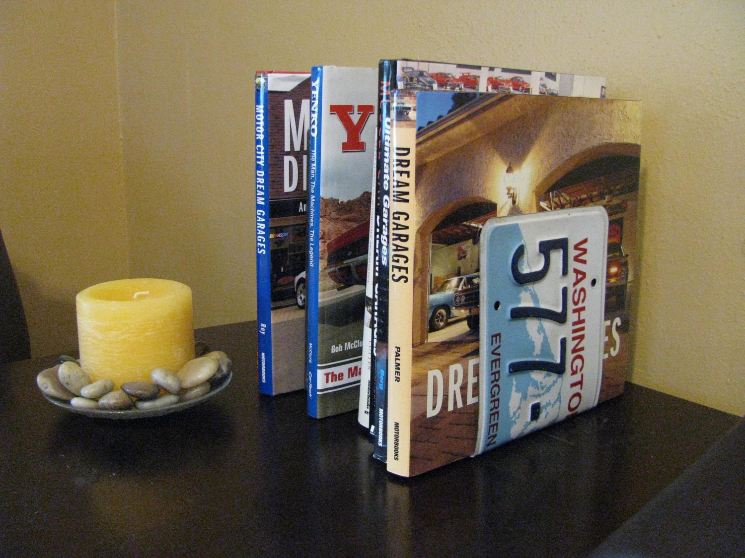WASHINGTON LICENSE PLATE Bookends- Perfect for an Office - Mancave - Den.....many states available
