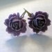 Peony cabochon French drop leverback Earring