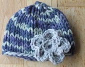 Knit Hat with Flower