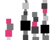 Blocks: Pink - an A4 size digital print poster (21,0 cm x 29,7 cm)