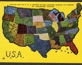 Button Map - Yellow Postcard - Lightner Museum of Hobbies