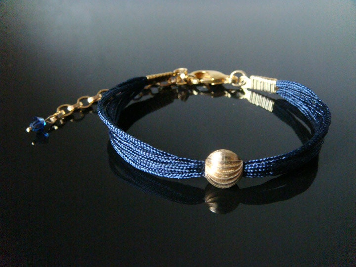 The Gable Collection Bracelet No.13 - Gold Ball Bead Crystal Chain