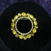 Vintage Amber Rhinestone Prong Set Pin