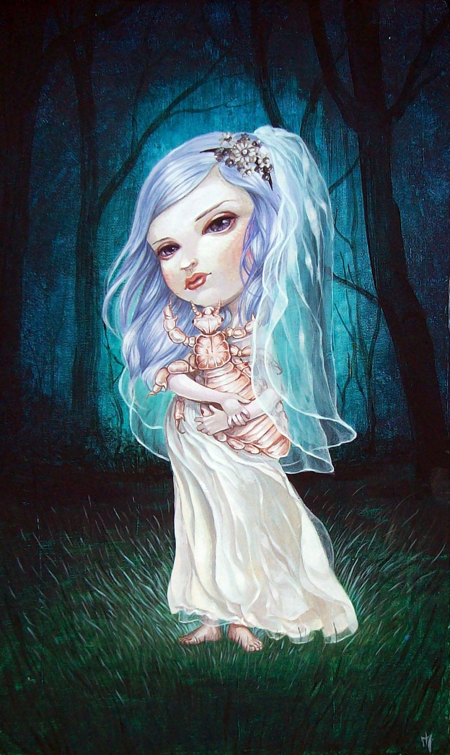 The Bride's Bouquet - Original painting acrylic on canvas