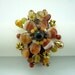 Flower agate,red tiger eye,carnelian,crystal bangle