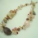 Cherry quartz necklace on silk thread