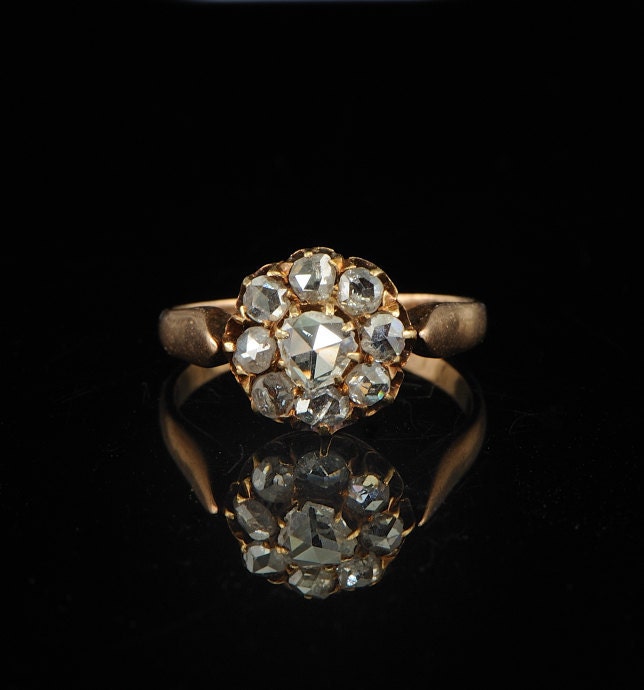 Victorian .65 Ct Dutch rose cut diamond ring