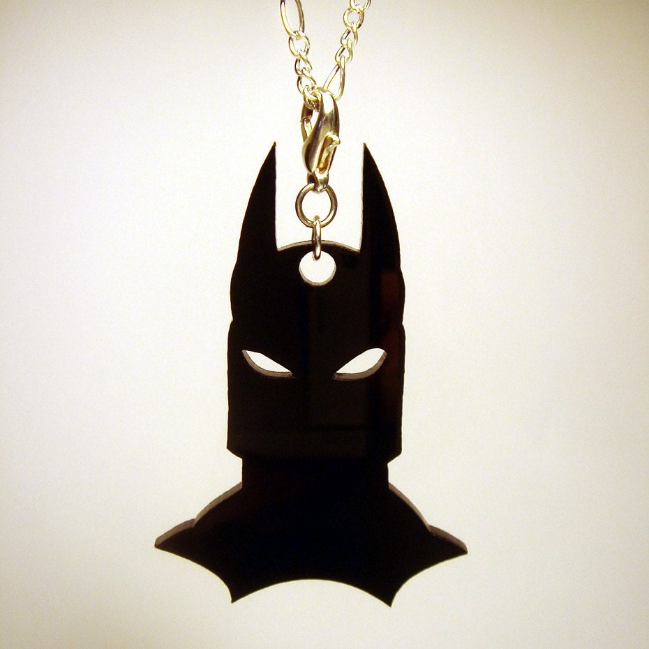 Batman inspired Pendant or Necklace-  Laser Cut Acrylic