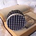 Art Deco Girl black and cream lace with fashion button herringbone pincushion or pinkeep TAGT