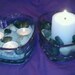 Wedding Centerpiece, Beach Wedding, Rustic Wedding,Glass Candle Holder, Heart Tealight, Rock and Sand,