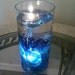 Blue and Purple Wedding Centerpiece, Glass Vase, Special Occasion, Floating Candle, Underwater Light