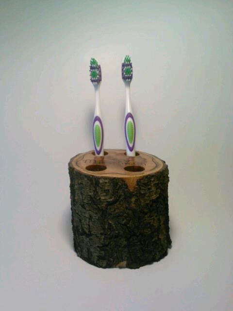Toothbrush Holder, Rustic, Customized, Personalized