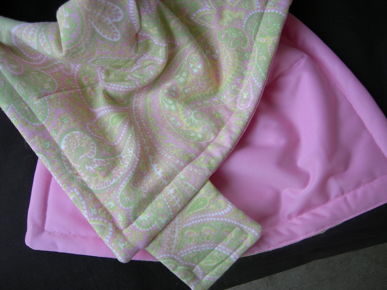 Travel Diaper Changing Pad - Baby Girl Cotton Canvas & Waterproof PUL