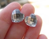 white heart studs,post stud earring,heart jewelry,tiny stud earrings