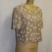 STUNNING Vintage XL Bead Encrusted Crop Jacket Wedding Cover Up