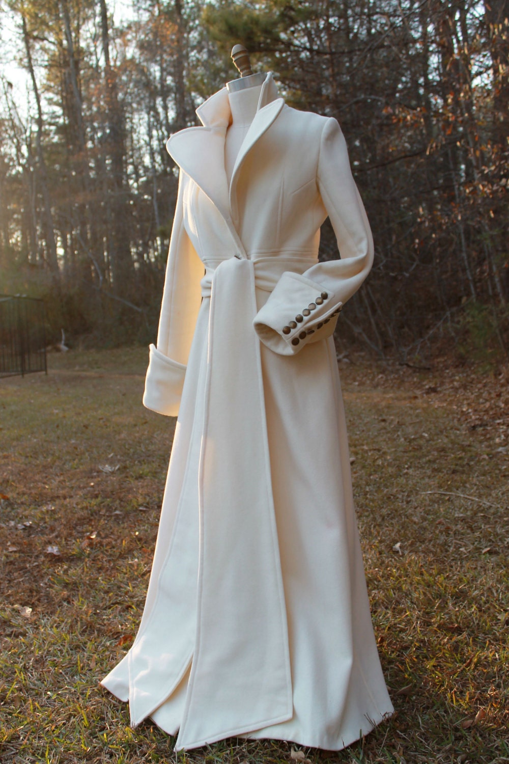 Stunning Handmade Virgin Wool Coat, Maxi Coat, Made to order, custom size