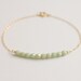 Apple jade beaded bar gold filled bracelet - friendship bracelet - best friend gift - simple modern jewelry