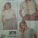 Vintage 1970s, 80s Calvin Klein Vogue Blouse Sewing Pattern