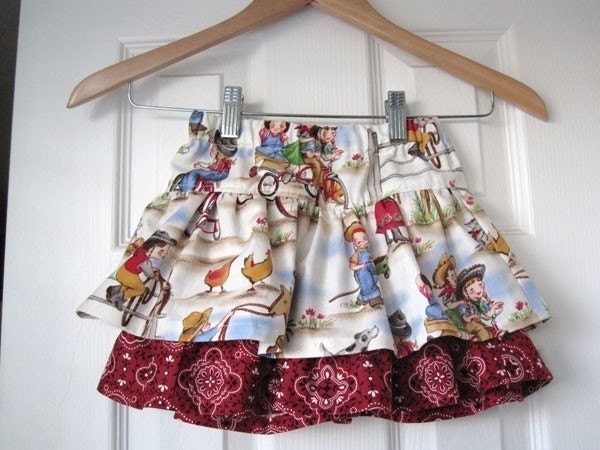 Double Ruffle Skirt Lil Cowgirl 12mo/2 3/4 5/6 7/8