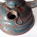 Green rusty Kerosene vintage Lantern Lamp - railroad vintage lantern - green rusty old lamp great for decor