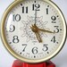 Set of two sovietic non working Clocks - russian Jantaz and Slava vintage alarm mechanical clocks red black