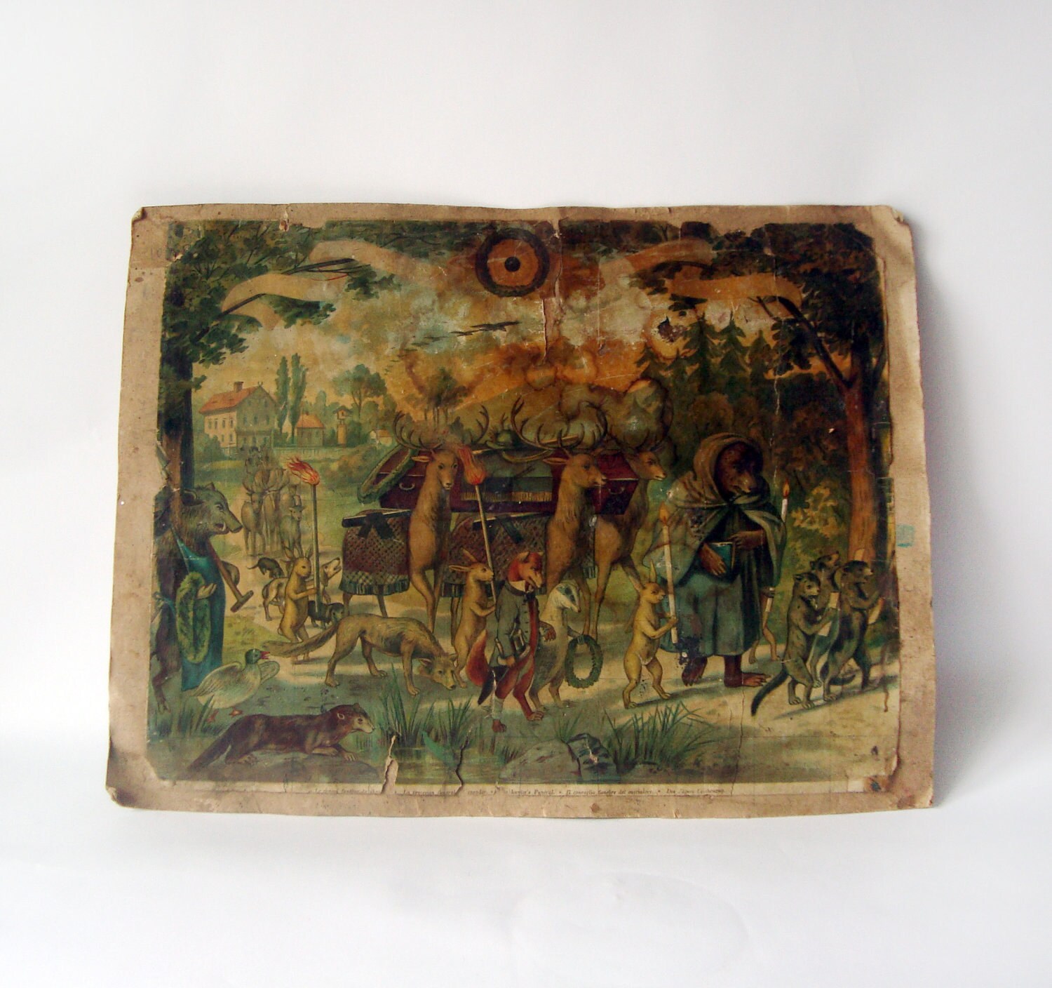 Items similar to Rare Print Art Print of The Hunter's Funeral