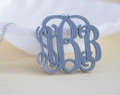 Vine monogram acrylic necklace
