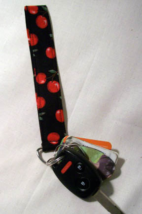 Cherry Wristlet Key Ring