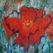 Field of Poppies on Blue