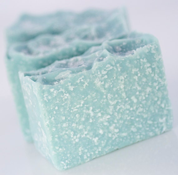 Rosemary Mint Sea Salt Vegan Soap - Peppermint-Spearmint Handcrafted Cold Process Soap