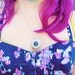 Blue Human Eye Necklace / Realistic Taxidermy Doll Eye