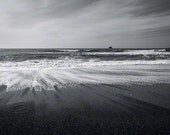 Beach Ocean Photo black & white waves sky contrast 8x12" print