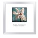 Flower photo white & teal magnolia fine art print 12x12"