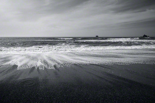 Beach Ocean Photo black & white waves sky contrast 8x12" print