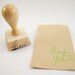 Thank You Stamp - Thank you hand lettered rubber stamp, laser cut - 2 inch READY TO SHIP
