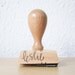 Custom Wedding Calligraphy Stamp - 2" hand written custom wedding rubber stamp personalized with names and date