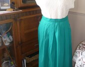 Green Cotton Skirt - M / L
