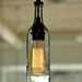 Custom Listing for Brenda, Recycled Wine Bottle Pendant Lamp, Hanging Bottle, Hanging Lamp, Bottle Lamp with Edison Lightbulb