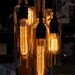Recycled Bottle, Voss Bottle Pendant Lamp, Whiskey Bottle, Hanging Bottle, Hanging Lamp, Bottle Lamp with Edison Lightbulb