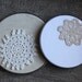Shabby Chic Doily Art Beige Lace Cottage Decor Vintage Embroidery Hoop Wall Hanging