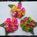 Set of 3 Bright Summer Mix Hydrangea Felt Flowers