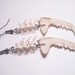 Fang Earrings Vampire Jewelry Goth Bone Jewelry Jawbone and vertebrae bone earrings Animal Bone Jewelry