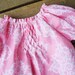 Pink damask Hand Smocked peasant dress size newborn 0-3 3-6 6-12 months 2t coming home outfit
