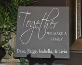 Together We Make A Family Personalized Canvas -- Free Shipping